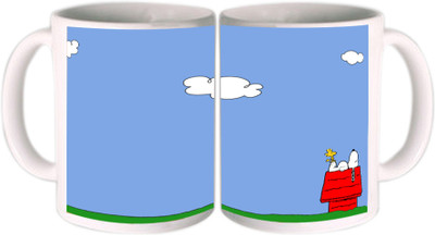 62% OFF on Shopkeeda Snoopy And Woodstock Ceramic Mug 350 ml