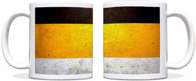 60% OFF on ShopMantra Flag Black Ceramic Mug 300 ml