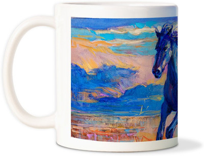 87% OFF on AMY Blue Horse Beauty Ceramic Mug 87% OFF on AMY Blue Horse Beauty Ceramic Mug