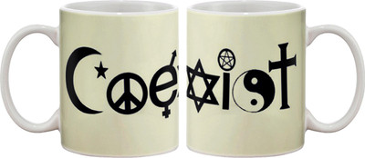 Artifa Coexist Porcelain, Ceramic Mug 350 ml Artifa Coexist Porcelain, Ceramic Mug 350 ml