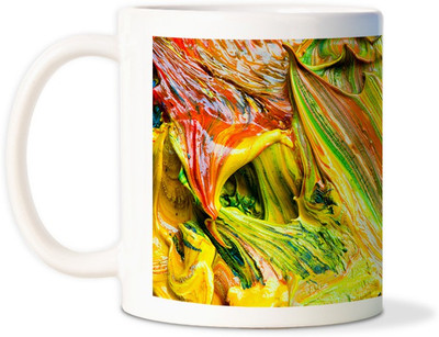 87% OFF on AMY Colors Over Flow Paint Beauty Ceramic Mug