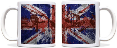 60% OFF on ShopMantra Grunge London Black Ceramic Mug 300 ml