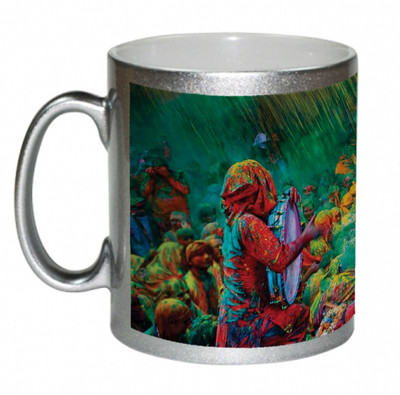 55% OFF on AMY Pepole Celebrating Holi Ceramic Mug 325 ml