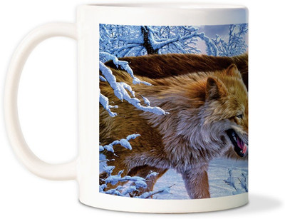 75% OFF on AMY Wild Wolf Snowcoffee Ceramic Mug 75% OFF on AMY Wild Wolf Snowcoffee Ceramic Mug