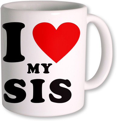 64% OFF on Photogiftsindia I Love Sis Ceramic Mug 350 g 64% OFF on Photogiftsindia I Love Sis Ceramic Mug 350 g