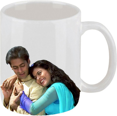 28% OFF on Ellicon C126 Kajol and Salman Coffee Ceramic Mug 325 ml