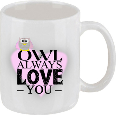 16% OFF on Ellicon 188 Owl Always Love You Ceramic Mug