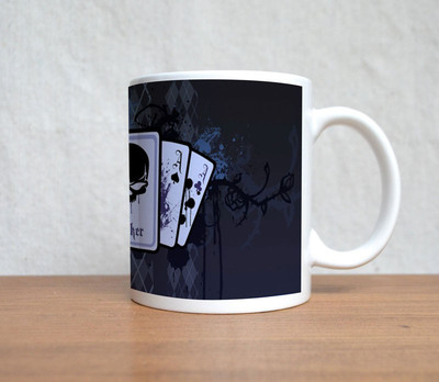 50% OFF on StyBuzz Poker Skull Play Card Porcelain Mug 300 ml 50% OFF on StyBuzz Poker Skull Play Card Porcelain Mug 300 ml