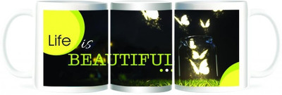 50% OFF on Refeel Gifts Life is Beautiful - Butterfly Ceramic Mug 325 ml 50% OFF on Refeel Gifts Life is Beautiful - Butterfly Ceramic Mug 325 ml