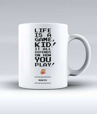 12% OFF on Lab No. 4 Life Is A Game, Kid! It All Depends On How You Play Quote Ceramic Mug 350 ml