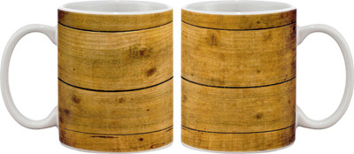 15% OFF on Artifa Wooden Texture Porcelain, Ceramic Mug 350 ml 15% OFF on Artifa Wooden Texture Porcelain, Ceramic Mug 350 ml