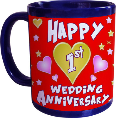 55% OFF on SajawatHomes 1st Wedding Anniversary Coffee Ceramic Mug 350 ml 55% OFF on SajawatHomes 1st Wedding Anniversary Coffee Ceramic Mug 350 ml