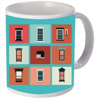 Snoogg door print Ceramic Mug Snoogg door print Ceramic Mug