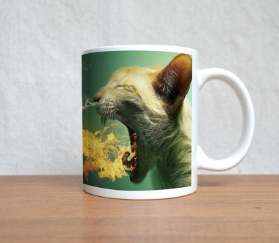60% OFF on StyBuzz Fire Smoking Cat Art Ceramic Mug 300 ml 60% OFF on StyBuzz Fire Smoking Cat Art Ceramic Mug 300 ml