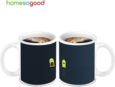 45% OFF on Homesogood Its Not Funny Anymore Ceramic Mug 280 ml, Pack of 2