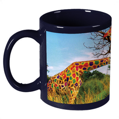 56% OFF on Amy Multicolor Giraffe Ceramic Mug 330 ml
