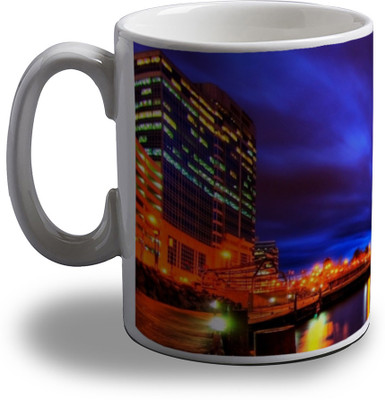 15% OFF on Artifa Ship At Dock Porcelain, Ceramic Mug 350 ml