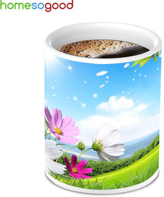 41% OFF on HomeSoGood Wonderful Nature Designed Coffee Ceramic Mug 280 ml