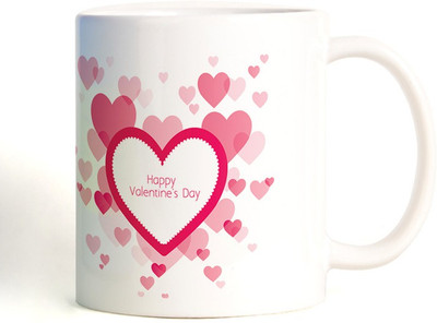 52% OFF on ShopMantra Vector Heart Pattern Ceramic Mug