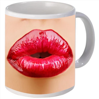 Snoogg Lips print Ceramic Mug Snoogg Lips print Ceramic Mug