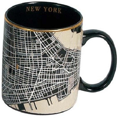 Seletti Twd-Black-NewYork Porcelain Mug