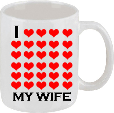 16% OFF on Ellicon 23 I Love My Wife Ceramic Mug