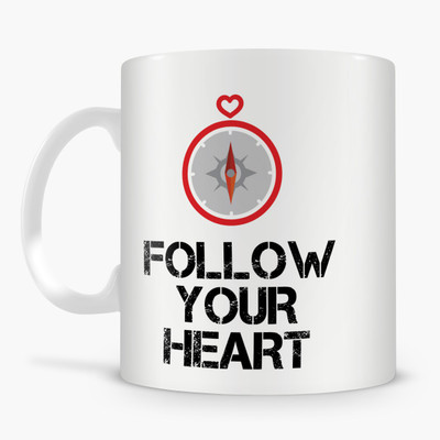Letternote Follow Your Heart Ceramic Mug Letternote Follow Your Heart Ceramic Mug