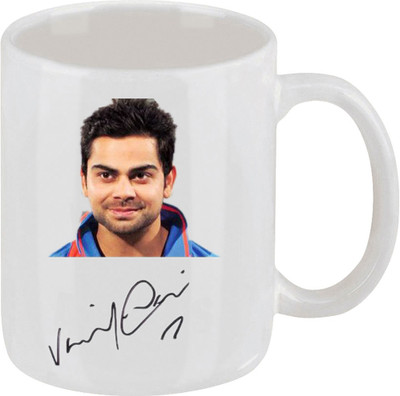 28% OFF on Ellicon C216 Virat Kohli Autograph Coffee Ceramic Mug 325 ml