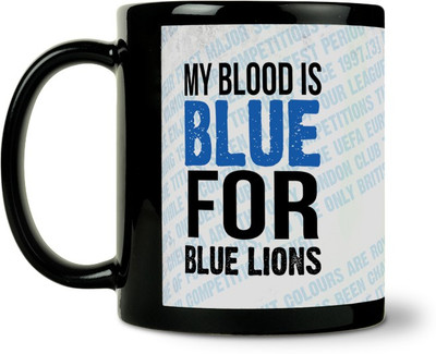 36% OFF on ShopMantra Chelsea Football Club Blue Lion Quote Ceramic Mug 300 ml