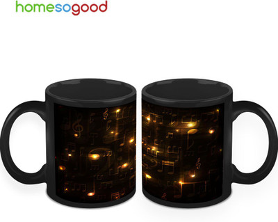 37% OFF on HomeSoGood Sparkling Musical Symbols Pack Of 2 Ceramic Mug 325 ml, Pack of 2 37% OFF on HomeSoGood Sparkling Musical Symbols Pack Of 2 Ceramic Mug 325 ml, Pack of 2