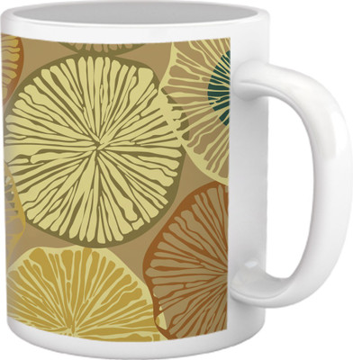 50% OFF on Tiedribbons Geometric Toned_Float Floral Pattern_Light Shade Ceramic Mug 325 ml