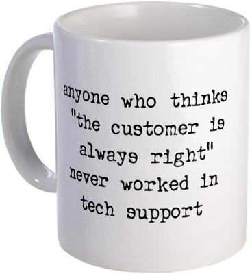 40% OFF on Teeskart Customer's Always Right Porcelain Mug 300 ml