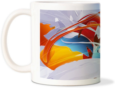 83% OFF on AMY COLOR STROKES MULTICOLOR Ceramic Mug