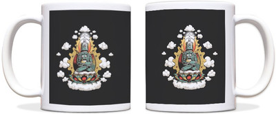 60% OFF on ShopMantra Robotic Buddha Black Ceramic Mug 300 ml