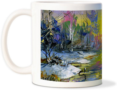 87% OFF on AMY Paint Strokes Beauty Ceramic Mug