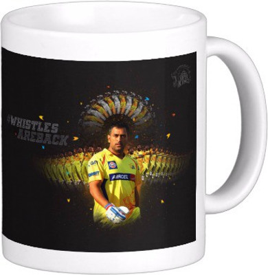 60% OFF on Exoctic Silver Chennai Super King IPL Series XXX 013 Ceramic Mug 300 ml