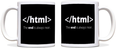 60% OFF on ShopMantra HTML the end is always near Black Ceramic Mug 300 ml