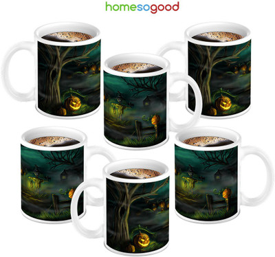 49% OFF on Homesogood The Halloween Face Ceramic Mug 280 ml, Pack of 6 49% OFF on Homesogood The Halloween Face Ceramic Mug 280 ml, Pack of 6