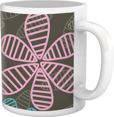 60% OFF on Tiedribbons High Tea_Geometric Toned_Floral Pattern Ceramic Mug 325 ml
