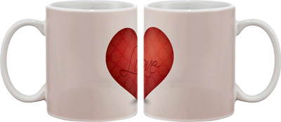 15% OFF on Artifa Heart Love Porcelain, Ceramic Mug 350 ml