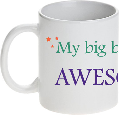 63% OFF on Mugwala My Big Brother Is Awesome Ceramic Mug 350 ml