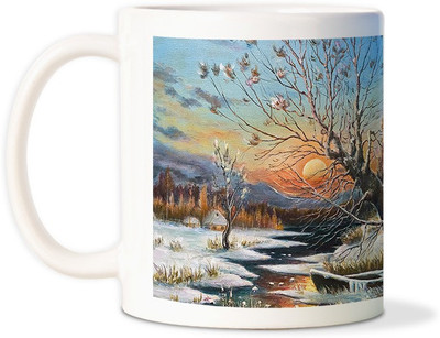 87% OFF on AMY Snow Beauty Winters Ceramic Mug