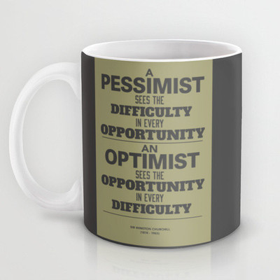 41% OFF on Astrode Pessimist & Optimist Ceramic Mug 325 ml