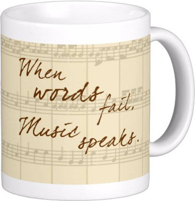 44% OFF on Exoctic Silver Music In My Vein C002 Ceramic Mug 300 ml