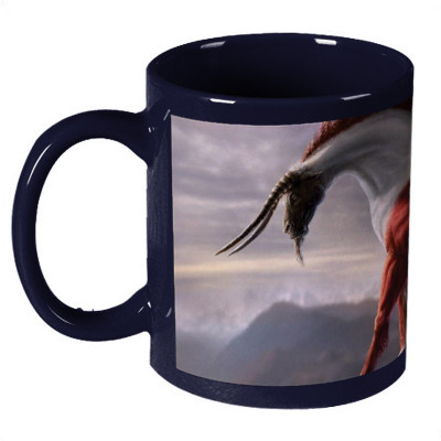 56% OFF on Amy Character Design Art Dark Blue Ceramic Mug 330 ml