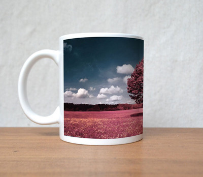 60% OFF on StyBuzz Cloudy Red Tree Art Porcelain Mug 300 ml