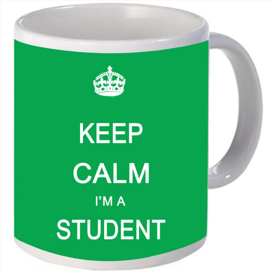 Snoogg Keep calm im atudent Porcelain Bone China Coffee Ceramic Mug