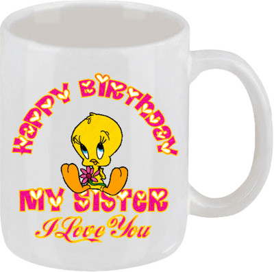 16% OFF on Ellicon 14 Happy Birthday Sister Ceramic Mug