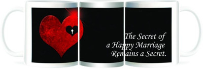 50% OFF on Refeel Gifts The Secret Of A Happy Marriage Ceramic Mug 325 ml