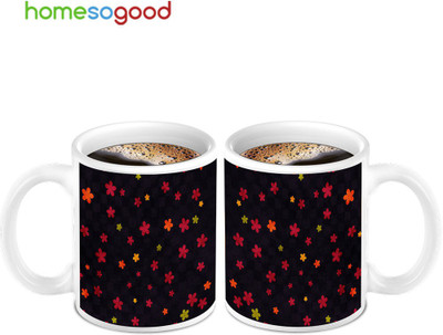 45% OFF on HomeSoGood Multicolor Cherry Blossom Flowers 2 Mugs Ceramic Mug 280 ml, Pack of 2 45% OFF on HomeSoGood Multicolor Cherry Blossom Flowers 2 Mugs Ceramic Mug 280 ml, Pack of 2